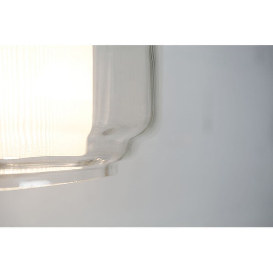 Image 1 of Vintage kroonluchter in opalineglas en messing, 1930