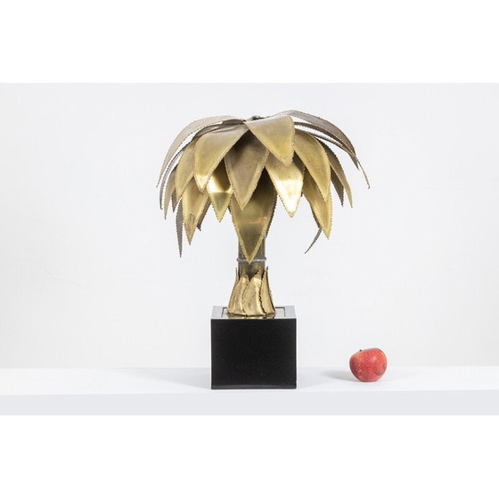 Image 1 of Vintage palmboom lamp in verguld messing voor La Maison Jansen, Frankrijk 1970