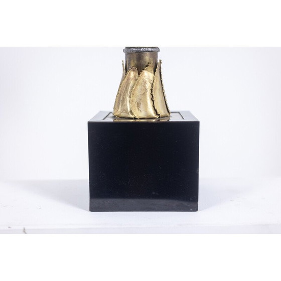 Image 1 of Vintage palmboom lamp in verguld messing voor La Maison Jansen, Frankrijk 1970