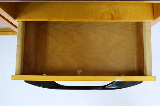 Image 1 of Modulaire bureauset met zwart glazen blad door Mojmir Pozar, 1960S, set van 3