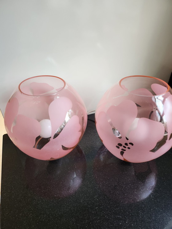 Image 1 of 2x Ikea vintage lamp roze xl