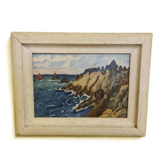 Image 1 of Pendant Met De Franse Kust Door S. Barrier Uit 1947