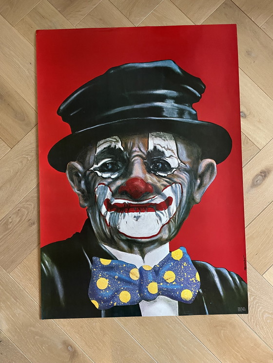 Image 1 of A.Pagowski - Oude Clown Portret Circus, Poster Gedrukt 1983