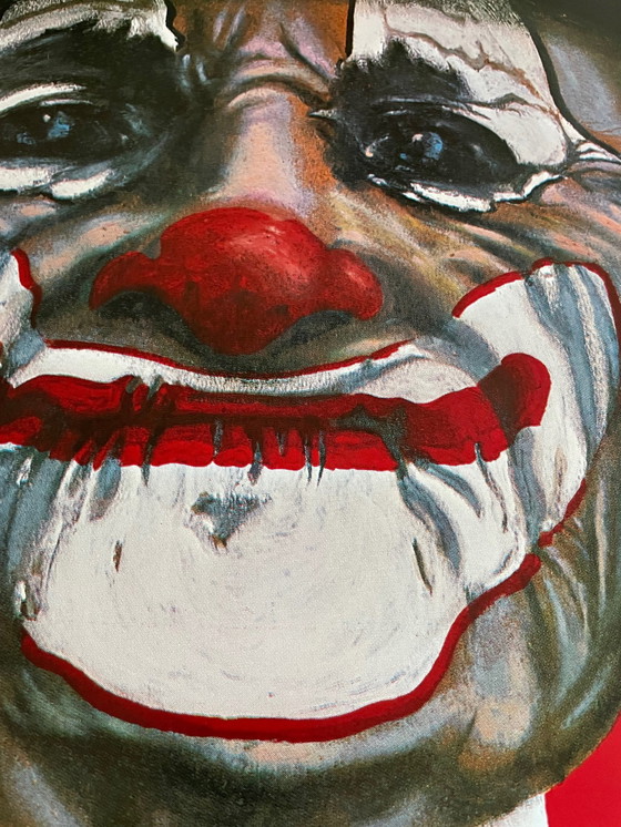 Image 1 of A.Pagowski - Oude Clown Portret Circus, Poster Gedrukt 1983