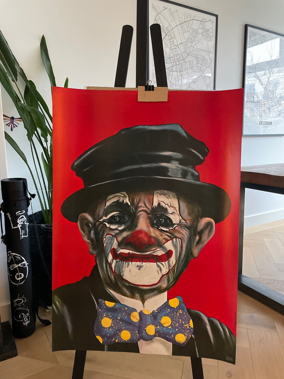 Image 1 of A.Pagowski - Oude Clown Portret Circus, Poster Gedrukt 1983