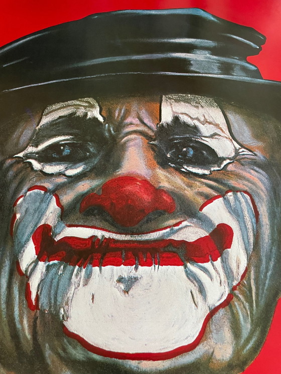 Image 1 of A.Pagowski - Oude Clown Portret Circus, Poster Gedrukt 1983