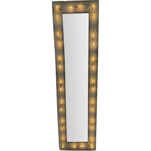 Reusachtige Vintage plafondlamp (360cm) in glas en metaal van Venini, Italië jaren 1940