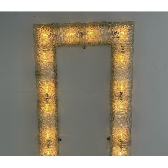 Image 1 of Reusachtige Vintage plafondlamp (360cm) in glas en metaal van Venini, Italië jaren 1940