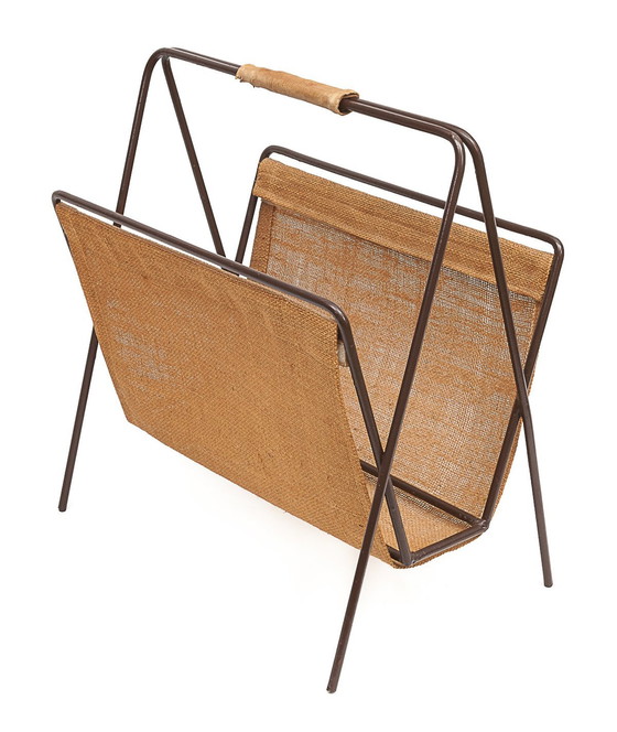 Image 1 of Jute Canvas Tijdschriftdrager, 1970