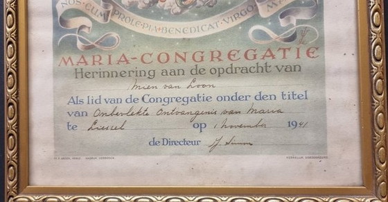 Image 1 of 1163 Vintage Lijst Maria Congregatie Brocante Heilige Maria