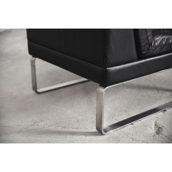 Image 1 of Vintage modulaire bank in leater en chroom voor Klöber Manufactory, Duitsland, jaren 1980