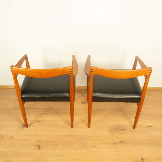 Image 1 of 2 x Teakhouten fauteuils uit 1960: Deens ontwerp door HW Klein voor Bramin