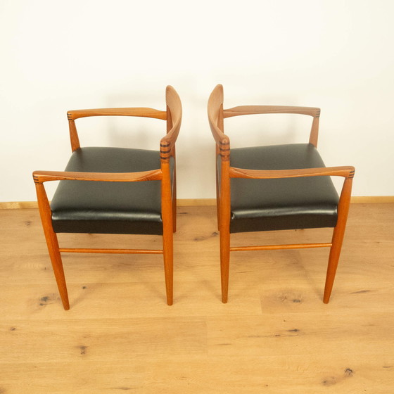 Image 1 of 2 x Teakhouten fauteuils uit 1960: Deens ontwerp door HW Klein voor Bramin