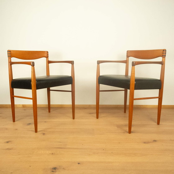 Image 1 of 2 x Teakhouten fauteuils uit 1960: Deens ontwerp door HW Klein voor Bramin