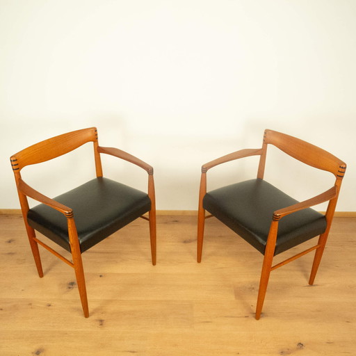 2 x Teakhouten fauteuils uit 1960: Deens ontwerp door HW Klein voor Bramin