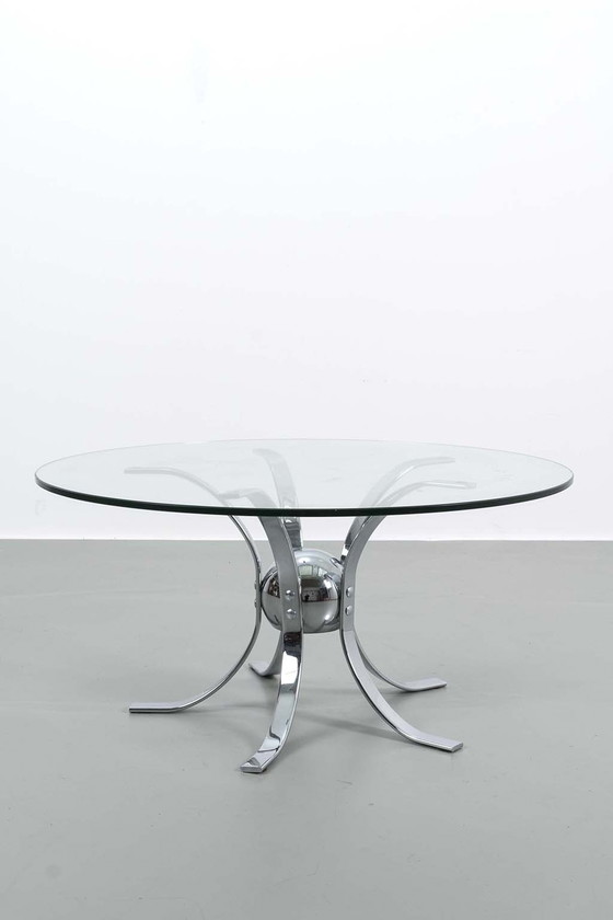 Image 1 of Vintage chromen salontafel
