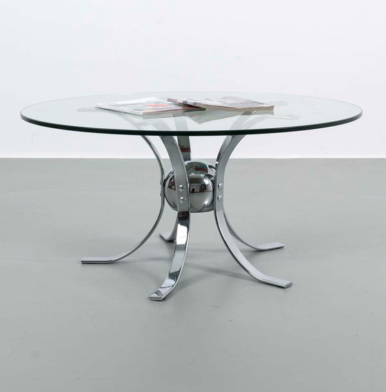 Image 1 of Vintage chromen salontafel