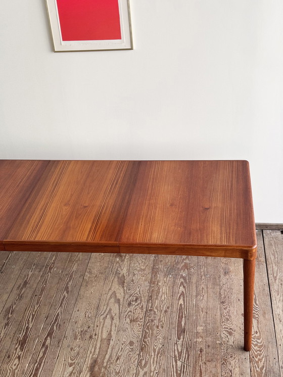 Image 1 of Mid Century Moderne Deense eettafel in teak van H.W. Klein voor Bramin, uitschuifbaar, 1960