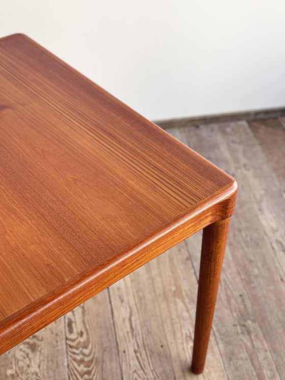 Image 1 of Mid Century Moderne Deense eettafel in teak van H.W. Klein voor Bramin, uitschuifbaar, 1960