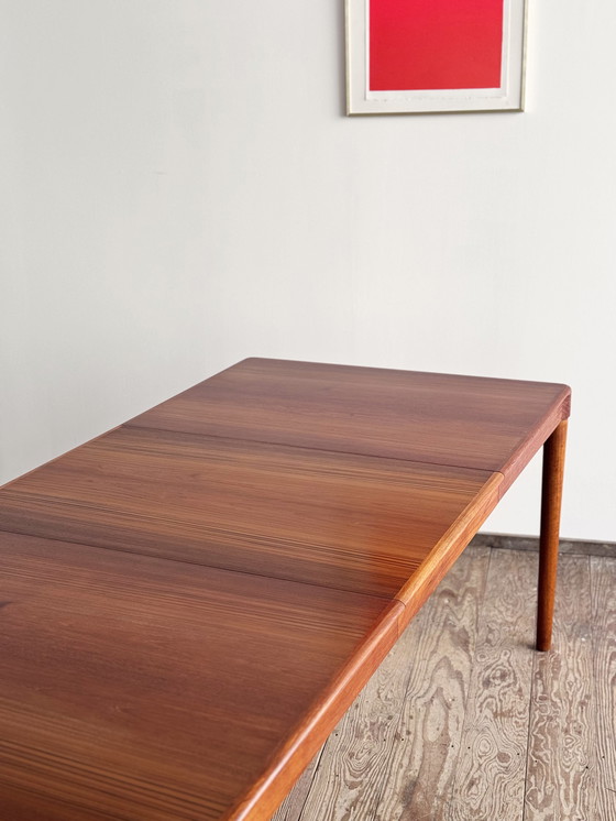 Image 1 of Mid Century Moderne Deense eettafel in teak van H.W. Klein voor Bramin, uitschuifbaar, 1960