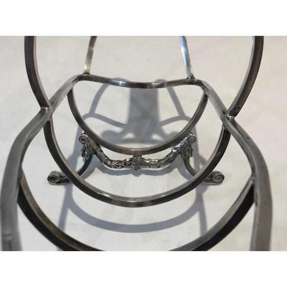 Image 1 of Vintage verzilverde flessenhouder, België 1900