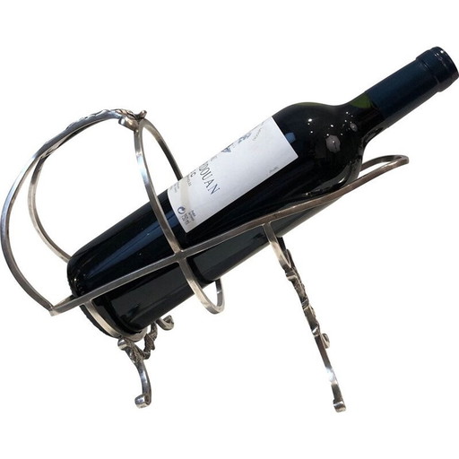 Vintage verzilverde flessenhouder, België 1900