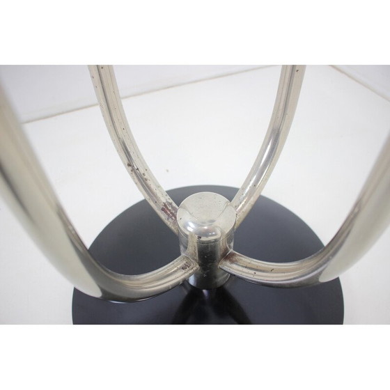 Image 1 of Vintage chromen bloemenplank van J.Halabala, Tsjecho-Slowakije 1930