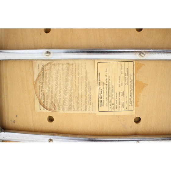 Image 1 of Vintage armstoel van chroom en kunstleer van Kovona, Tsjecho-Slowakije 1980