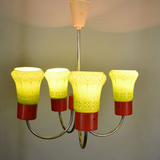 Image 1 of Vintage postmoderne hanglamp van Zzm Domgos Zabrze, Polen 1970