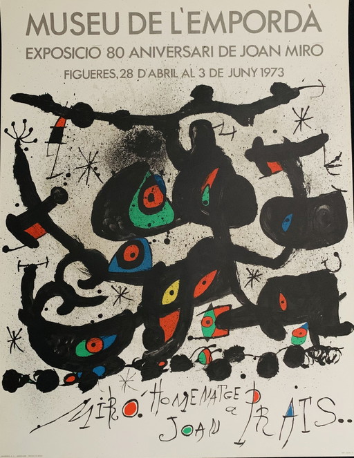 Joan Miro: “Miro Homenatje A Joan Prats, 1973”. 