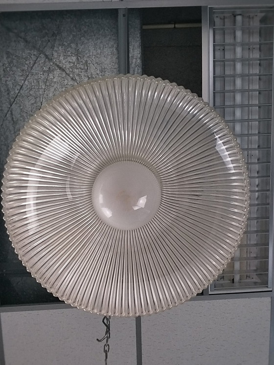 Image 1 of 1 x holophane hanglamp messing armatuur 1930's 