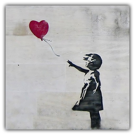 Schilderij Balloon Girl Banksy