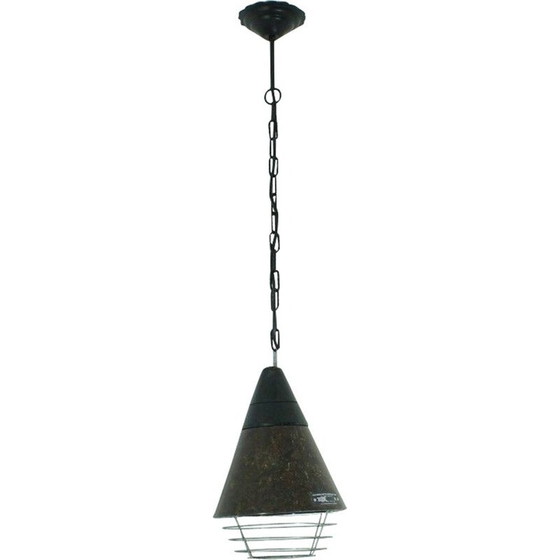 Image 1 of Vintage bakelieten en metalen pendellamp, Duitsland 1960