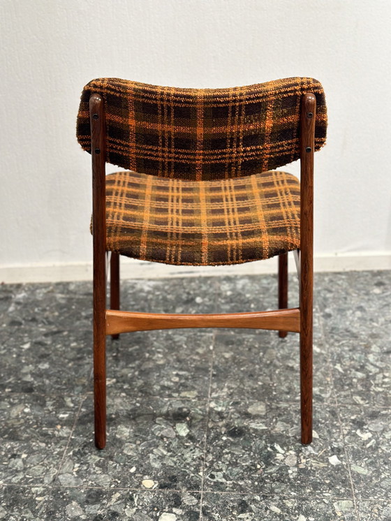 Image 1 of 6 Deense Teak Eetkamerstoelen Vintage