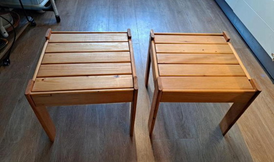 Image 1 of 2x Vintage bijzettafels