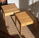 2x Vintage bijzettafels