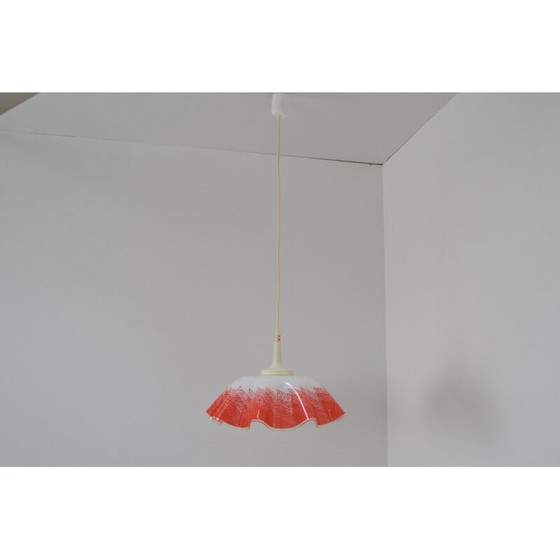 Image 1 of Vintage ophanging van glas en kunststof, Tsjecho-Slowakije 1980