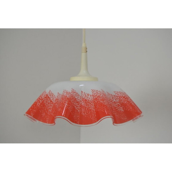 Image 1 of Vintage ophanging van glas en kunststof, Tsjecho-Slowakije 1980