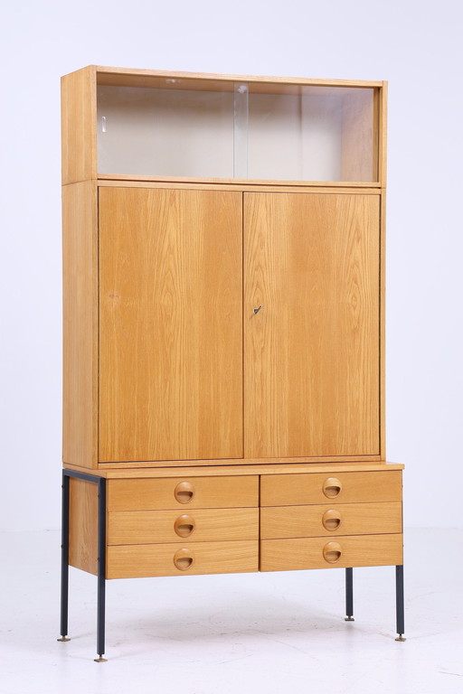 Hellerau kast 60s | Mid Century plank 430 Vintage Joachim Nebelung highboard DDR vitrinekast laden retro Sen essen