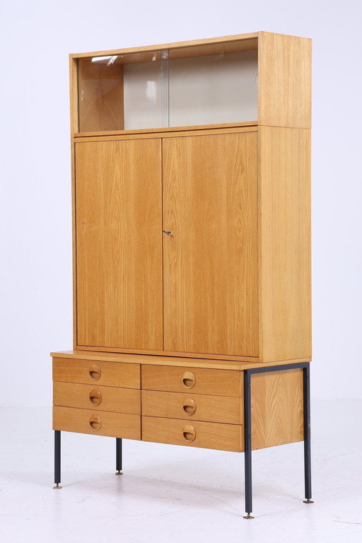 Hellerau kast 60s | Mid Century plank 430 Vintage Joachim Nebelung highboard DDR vitrinekast laden retro Sen essen