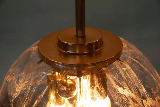 Image 1 of Space age XL messing sputnik bollamp, Glass globe pendant