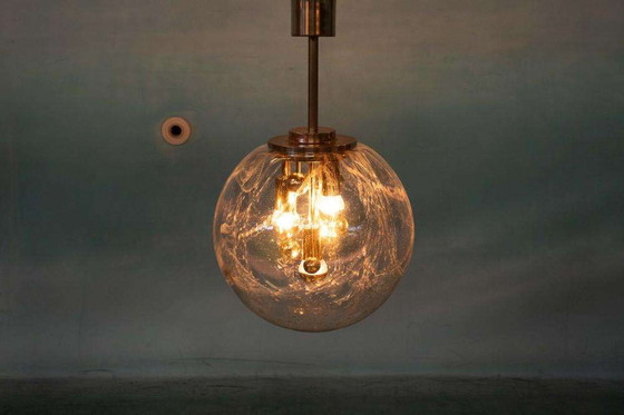 Image 1 of Space age XL messing sputnik bollamp, Glass globe pendant