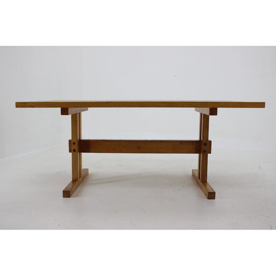 Image 1 of Vintage salontafel in massief eikenhout, Denemarken 1960