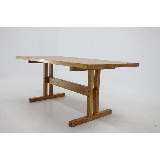 Image 1 of Vintage salontafel in massief eikenhout, Denemarken 1960