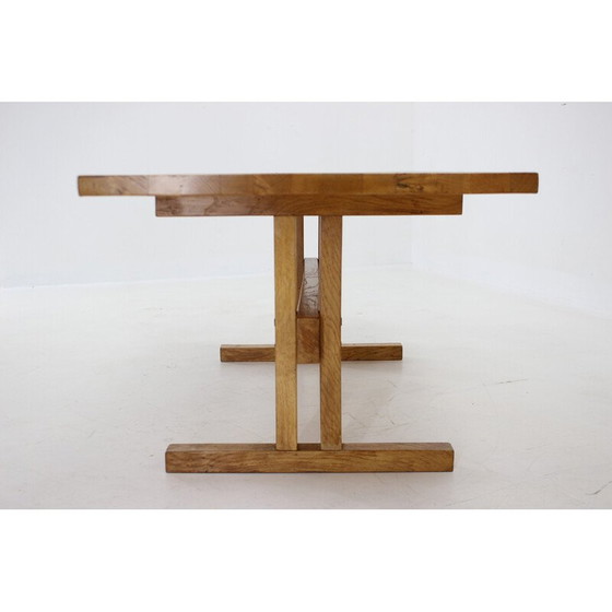 Image 1 of Vintage salontafel in massief eikenhout, Denemarken 1960