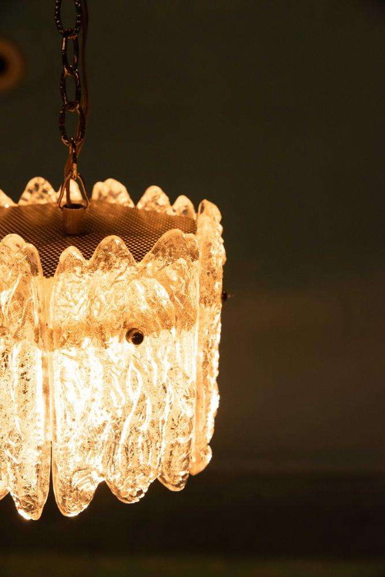 Image 1 of Vintage glazen hanglamp Orrefors, space age Fagerlund lamp