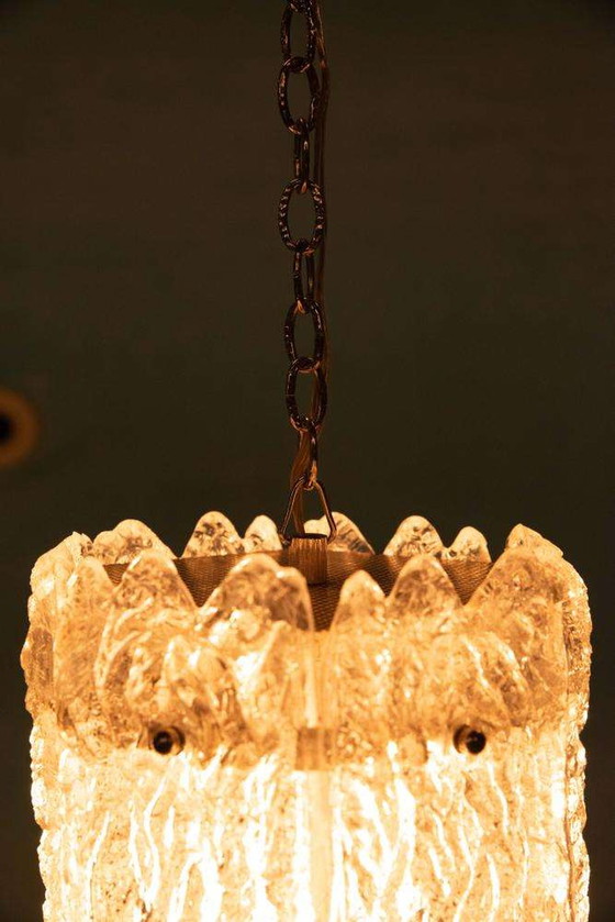 Image 1 of Vintage glazen hanglamp Orrefors, space age Fagerlund lamp