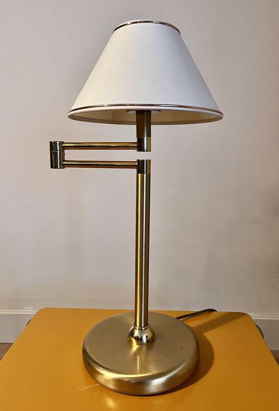 Image 1 of Messing tafel zwenk lamp / Hollywood Regency Style