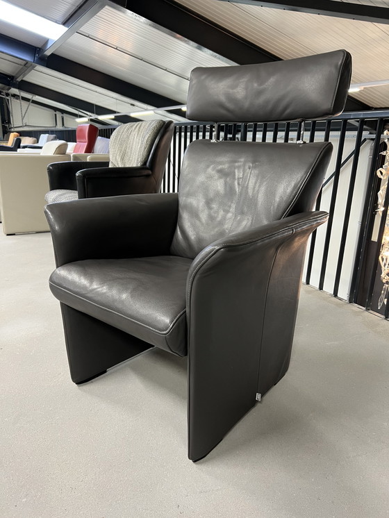 Image 1 of Jori Aqua fauteuil grijs leer