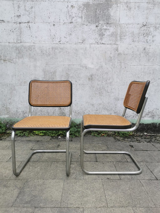 4x Thonet stoelen S32